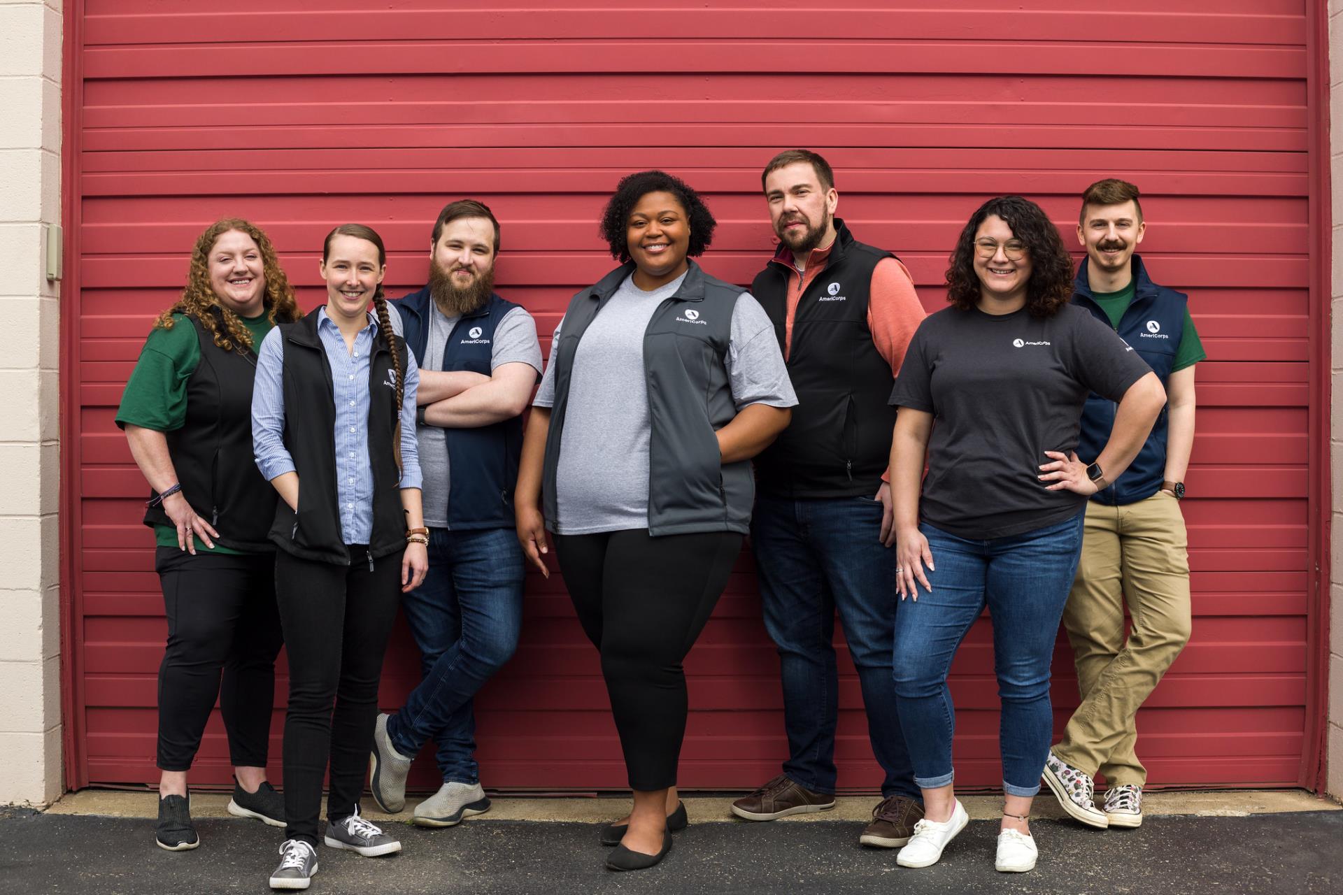 Lineup of AmeriCorps members