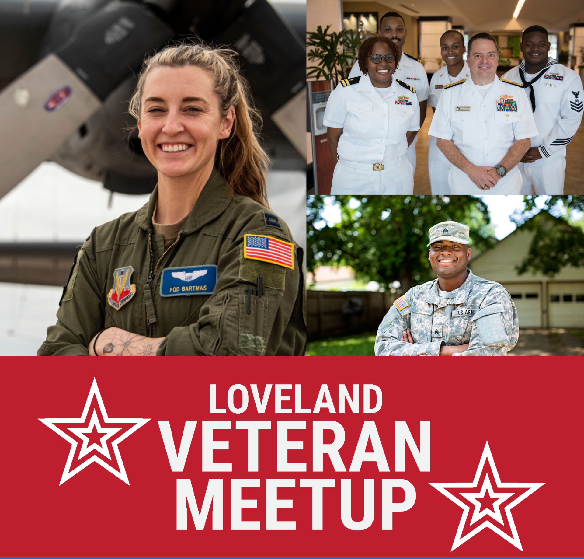 Loveland Veteran Meetup with pictures of Veterans